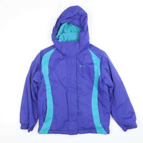 Mountain Warehouse Boys Blue Waterproof Hooded Ski Jacket Size 10 Years