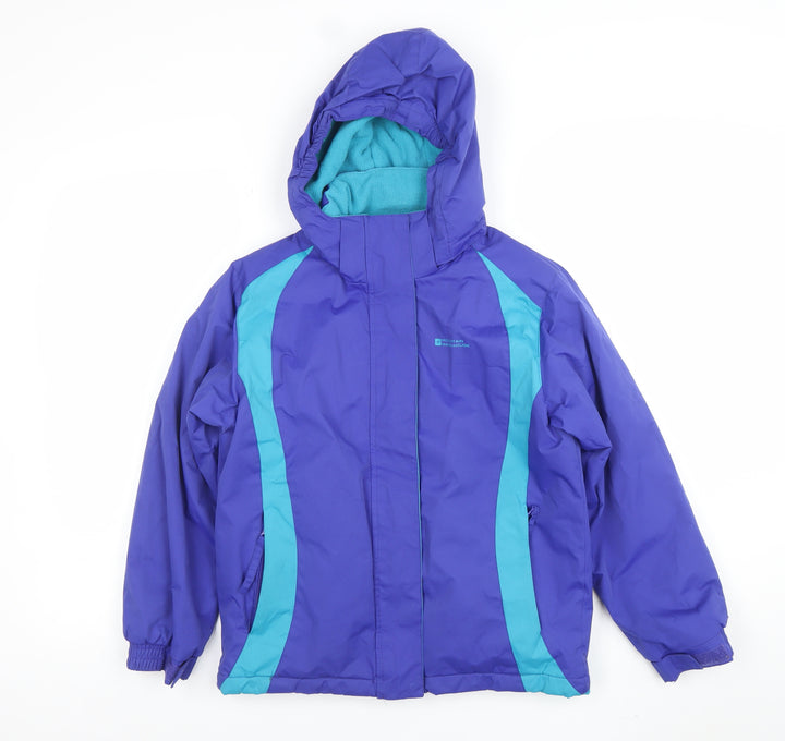 Mountain Warehouse Boys Blue Waterproof Hooded Ski Jacket Size 10 Years