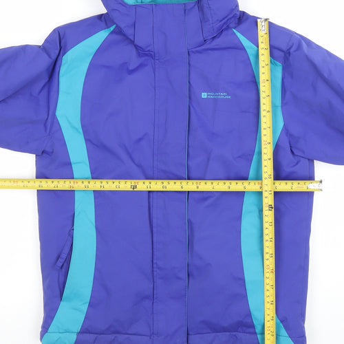 Mountain Warehouse Boys Blue Waterproof Hooded Ski Jacket Size 10 Years