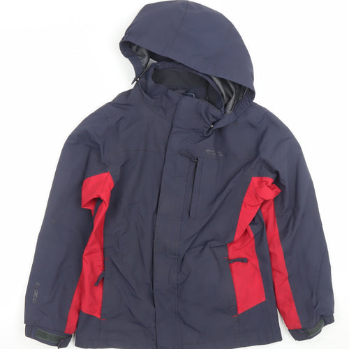 Mountain Warehouse Boys Blue 9-10 Years 3-in-1 Waterproof Hooded Jacket