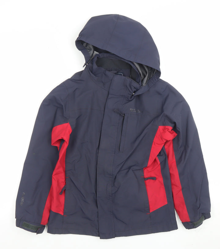 Mountain Warehouse Boys Blue 9-10 Years 3-in-1 Waterproof Hooded Jacket