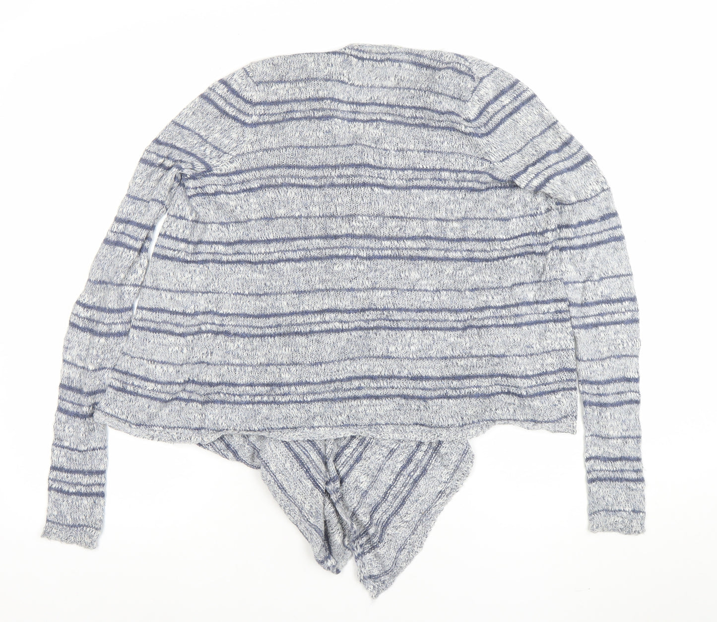 Hollister Womens Blue Striped Open Knit Cardigan XS