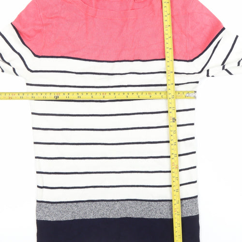 Oasis Women’s Multicoloured Stripe Boat Neck Jumper Size M