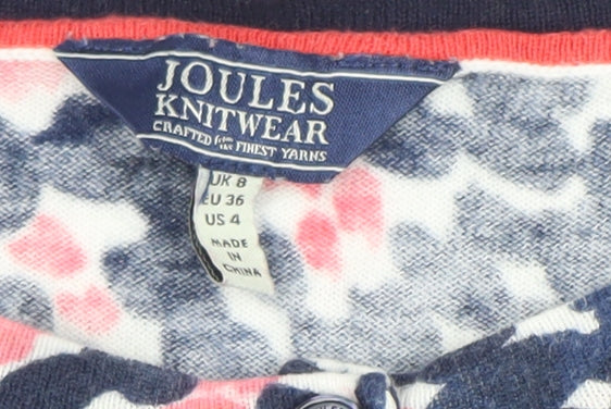 Joules Women’s Multicoloured Floral Cotton Cardigan UK 8