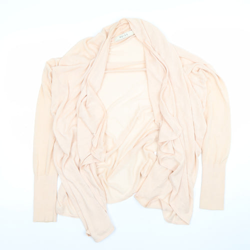 Reiss Women’s Beige Lightweight Cotton Blend Open Cardigan Size M