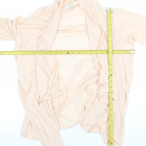 Reiss Women’s Beige Lightweight Cotton Blend Open Cardigan Size M