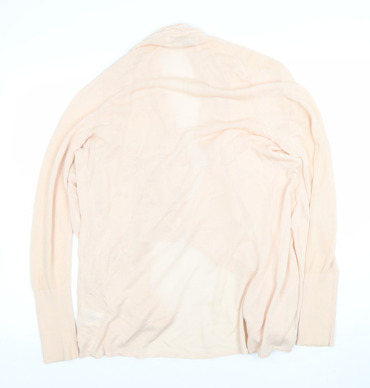 Reiss Women’s Beige Lightweight Cotton Blend Open Cardigan Size M
