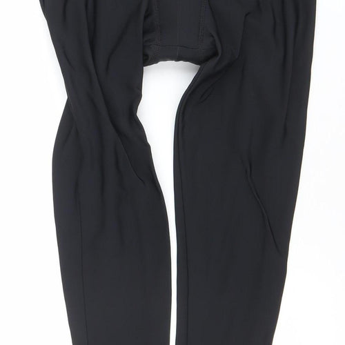 Oxylane Women's Black Cycling Leggings Size 12 Padded Winter Activewear