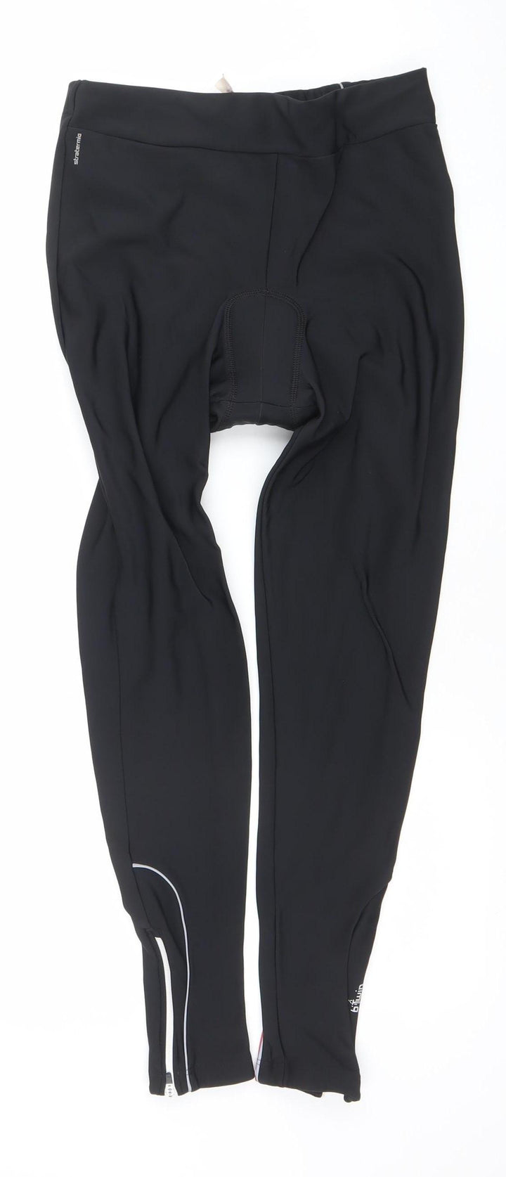 Oxylane Women's Black Cycling Leggings Size 12 Padded Winter Activewear