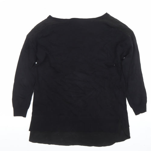 Mint Velvet Women's Black Tunic Style Long Sleeve Blouse Size 8