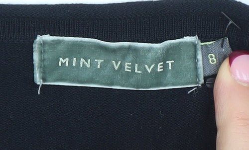 Mint Velvet Women's Black Tunic Style Long Sleeve Blouse Size 8