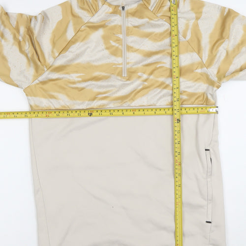 Nike Men's Beige Camo 1/4 Zip Sports Sweatshirt Size S