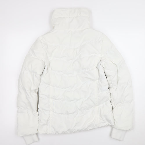 Denim Co Women's White Size 12 Puffer Jacket Winter Coat