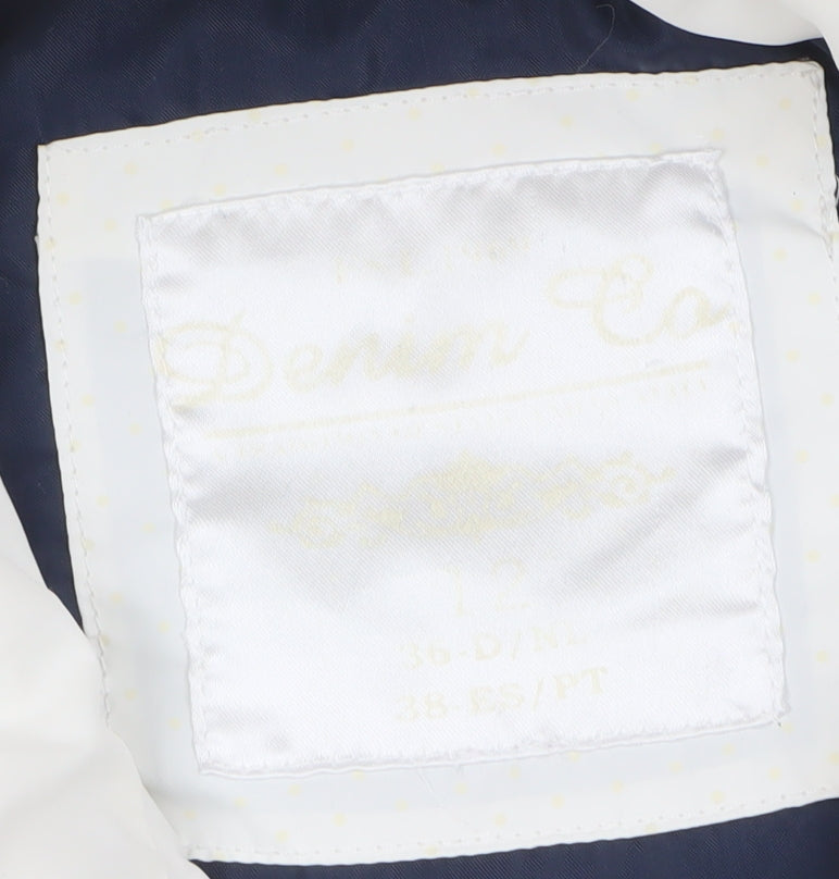 Denim Co Women's White Size 12 Puffer Jacket Winter Coat