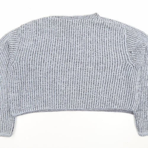 Divided Womens Grey Chunky Knit Crew Neck Pullover Jumper XS