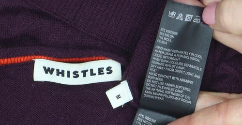 Whistles Women’s Purple Crew Neck Long Sleeve Knit Jumper Size M