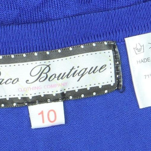 Rae Boutique Womens Blue Studded Long Sleeve Cardigan Size 10