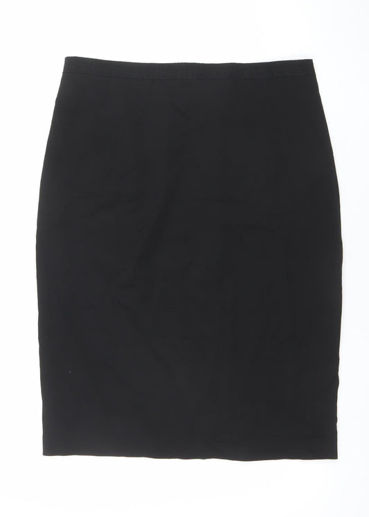 Coast Women Black Size 14 Pencil Skirt Viscose Blend Elegant Workwear
