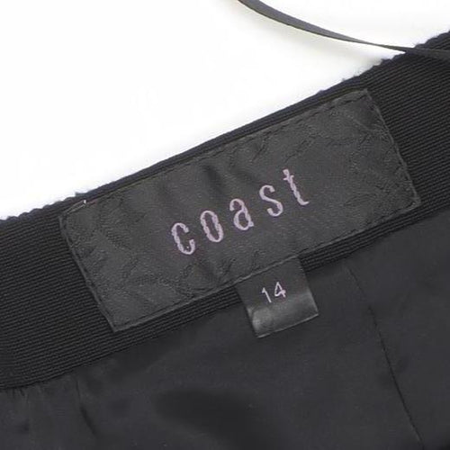 Coast Women Black Size 14 Pencil Skirt Viscose Blend Elegant Workwear