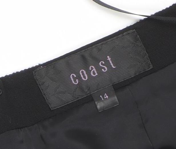 Coast Women Black Size 14 Pencil Skirt Viscose Blend Elegant Workwear