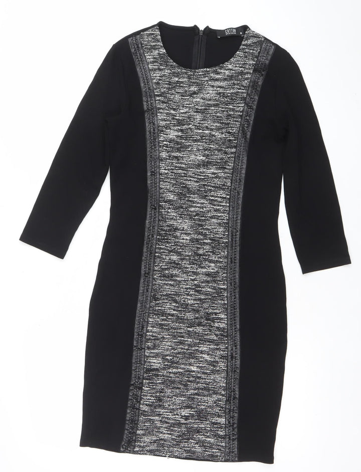 Cotton Brothers Women’s Black Knit Bodycon Dress M Workwear