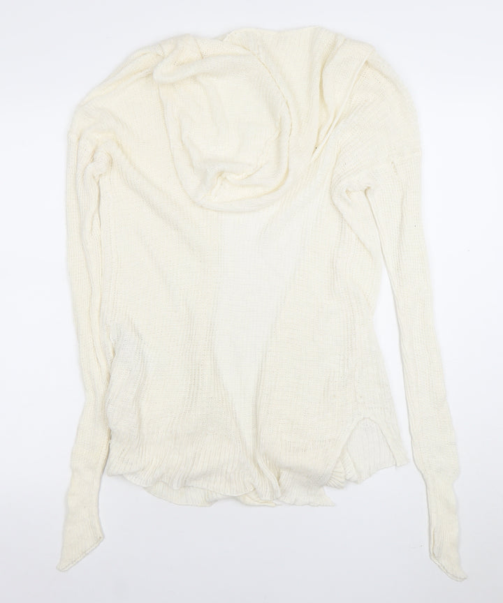 Hollister Women’s Ivory Open Knit Cotton Blend Cardigan XS