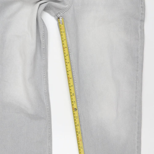 Primark Women Grey Straight Leg Stretch Denim Jeans Size 8