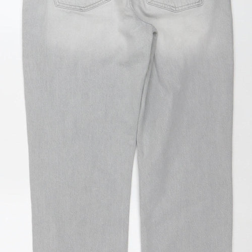 Primark Women Grey Straight Leg Stretch Denim Jeans Size 8