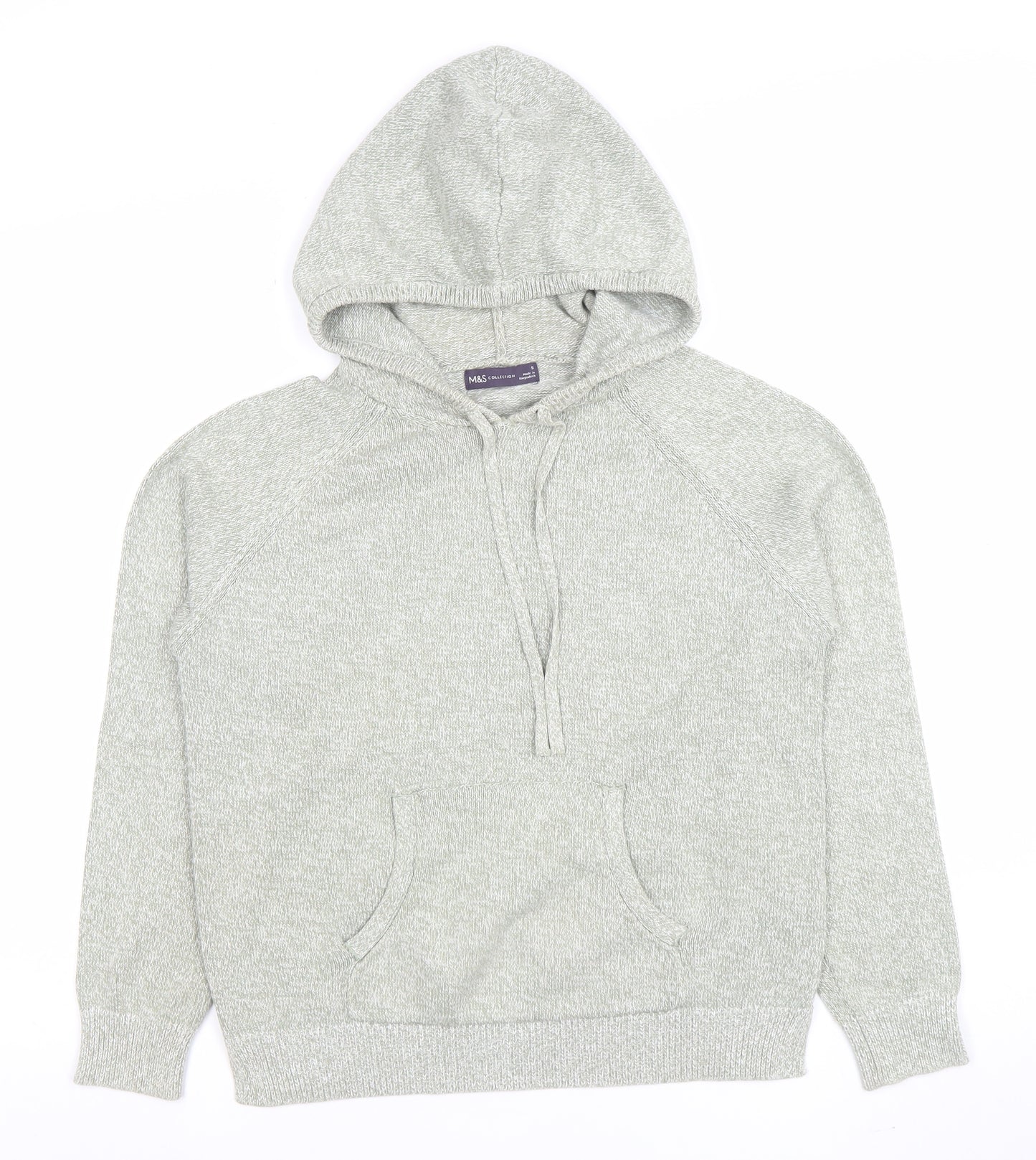 Marks and Spencer Women’s Grey Knit Pullover Hoodie Size S