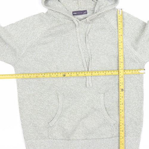 Marks and Spencer Women’s Grey Knit Pullover Hoodie Size S