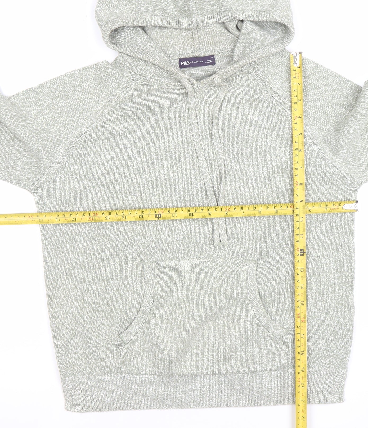 Marks and Spencer Women’s Grey Knit Pullover Hoodie Size S