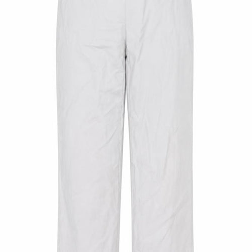 Gallery Women Beige Viscose Blend Stretch Straight Trousers UK 8