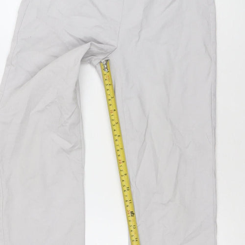 Gallery Women Beige Viscose Blend Stretch Straight Trousers UK 8