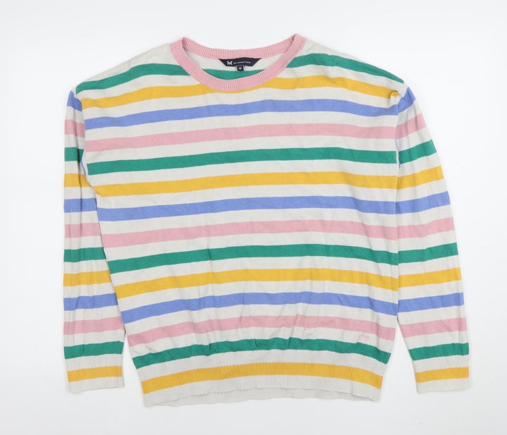 Crew Clothing Company Womens Multicoloured Stripe Cotton Jumper Size 12