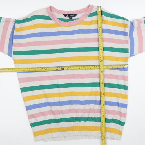 Crew Clothing Company Womens Multicoloured Stripe Cotton Jumper Size 12
