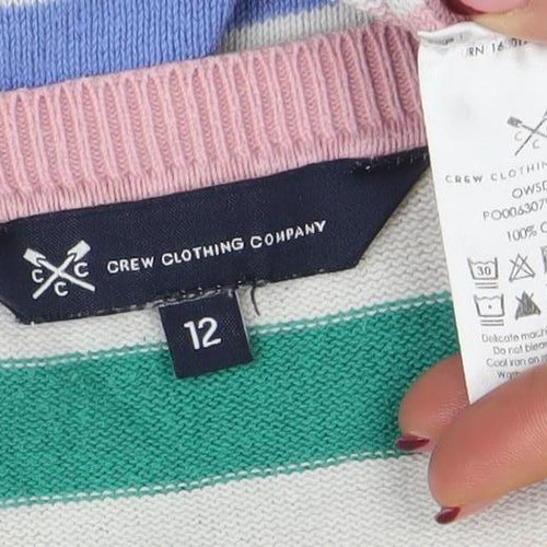 Crew Clothing Company Womens Multicoloured Stripe Cotton Jumper Size 12