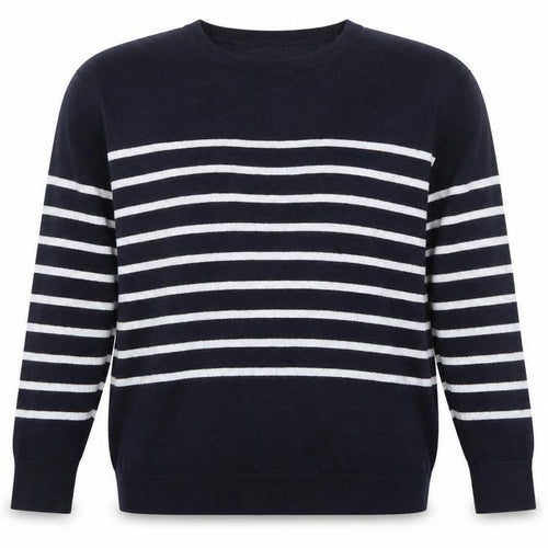 Mint Velvet Women's Blue Striped Star Knit Jumper Size M