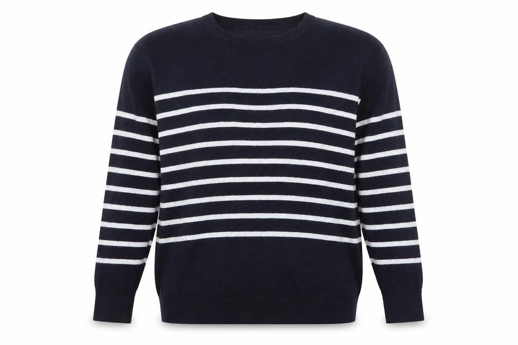 Mint Velvet Women's Blue Striped Star Knit Jumper Size M