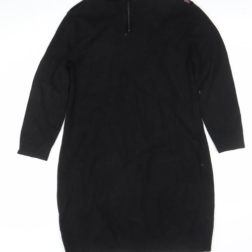 Monsoon Womens Black Floral Velvet Pullover Jumper M