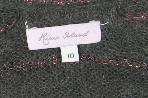 Piazza Sempione Women’s Green Wool Blend Open Knit Jumper Size 10