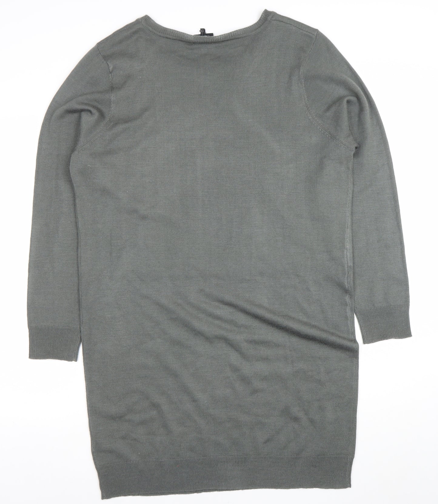 Next Women Grey Deer Knit Jumper Dress Size 20 Winter Casual
