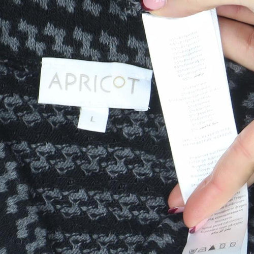 Apricot Women Black Grey Cowl Neck Sleeveless Tunic Jumper L