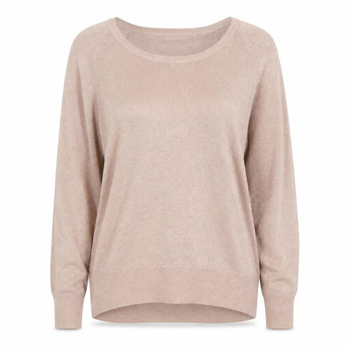 Whistles Womens Beige Scoop Neck Knit Jumper Size S