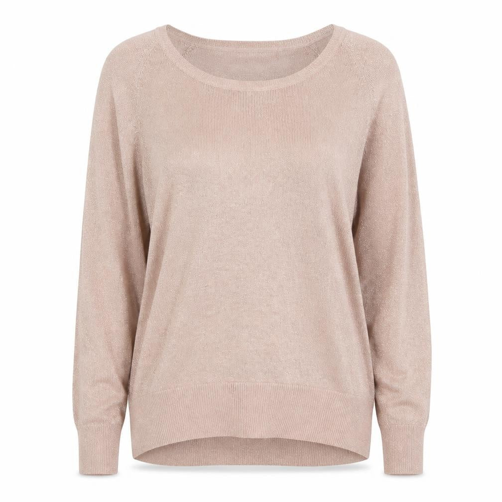Whistles Womens Beige Scoop Neck Knit Jumper Size S