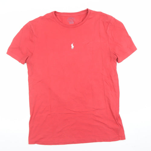 Ralph Lauren Men's Red Slim Fit Cotton Crew Neck T-Shirt M