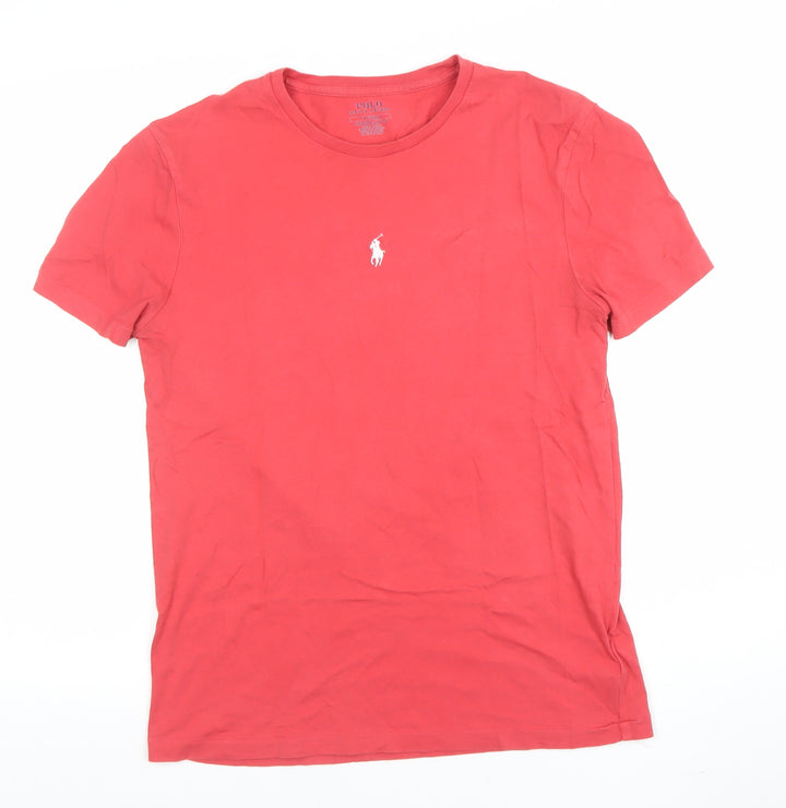 Ralph Lauren Men's Red Slim Fit Cotton Crew Neck T-Shirt M