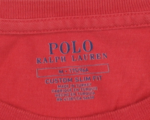 Ralph Lauren Men's Red Slim Fit Cotton Crew Neck T-Shirt M