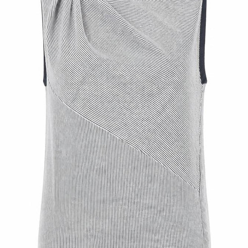 Joseph Womens Black Fine Stripe Sleeveless Cotton Tank Top S