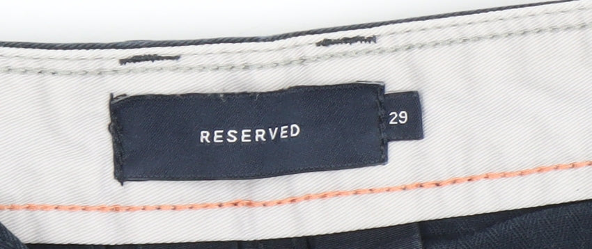 Reserved Men's Black Chino Shorts Size 29 Regular Fit