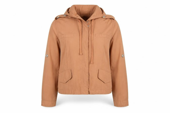 Forever 21 Women’s Brown Hooded Anorak Jacket Size S Lightweight